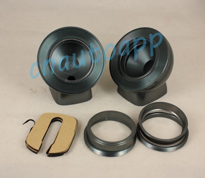 Car Tweeter Aluminium Base Speaker Boxes - Titamium Color ( One Pair )