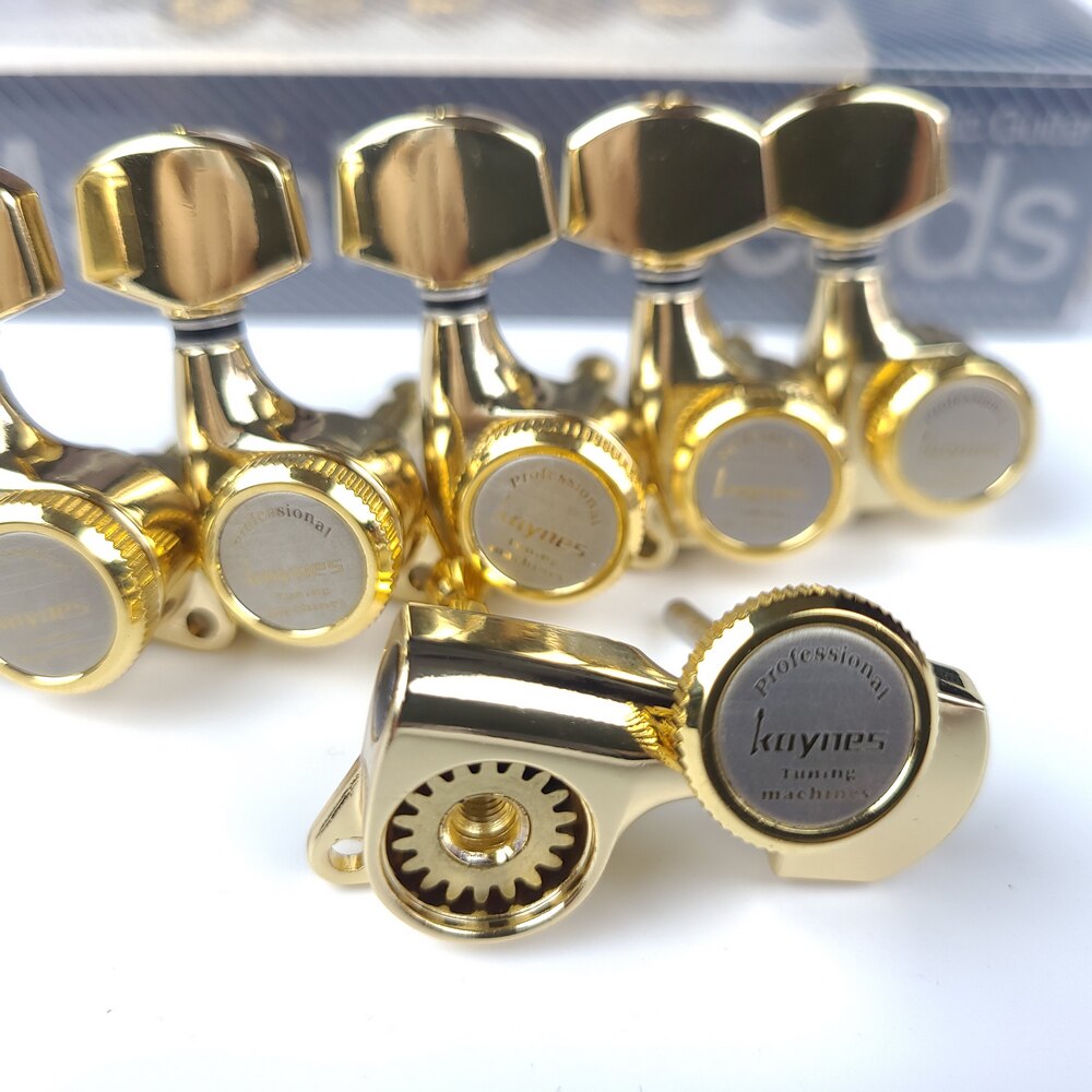 1 Set Guitar Locking Tuners Electric Guitar Machine Heads Tuners Lock String Tuning Pegs Gold 【Made in Korea】