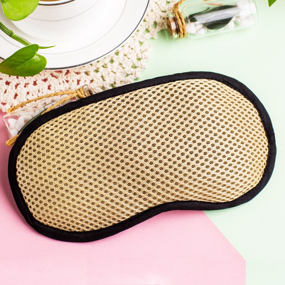 Breathable Sleep Eye Mask For Traveling Cotton Shading Adjustable Sleeping Mask Comfortable Men Women Sleep Aid: Beige