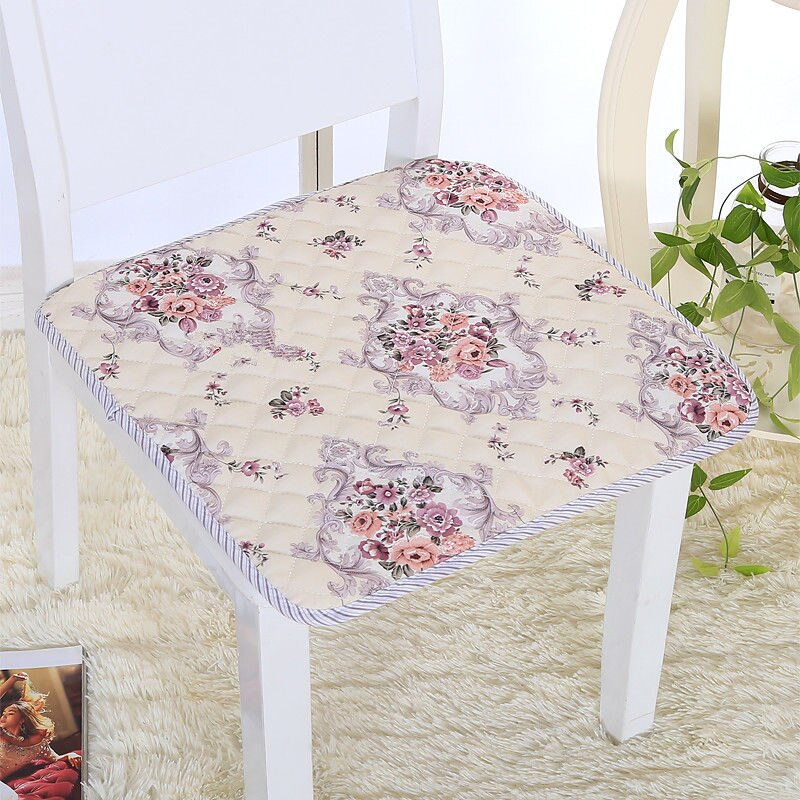 Pastoral Printed Dining Chair Seat Cushion For Home Decor 5 Sizes Office Computer Chairs Cushions Stool Pad Non-slip Seat Mats