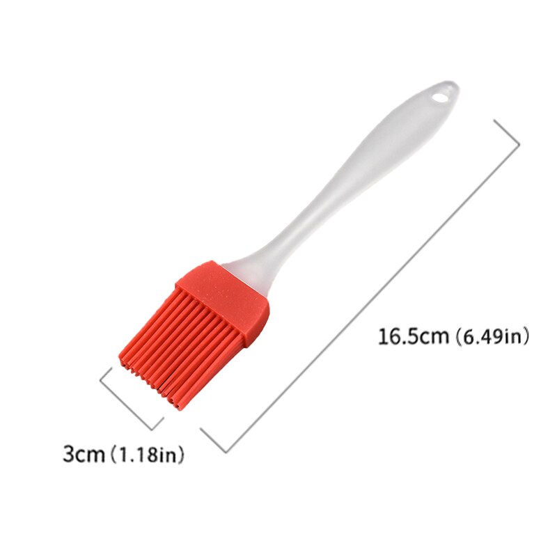 Silicone Grill Brush Bread Baking Tools Pastry Oil Cooking Smear BBQ Accessories Camping Baking Pan Oil Brush Kitchen Gadgets: Small Red