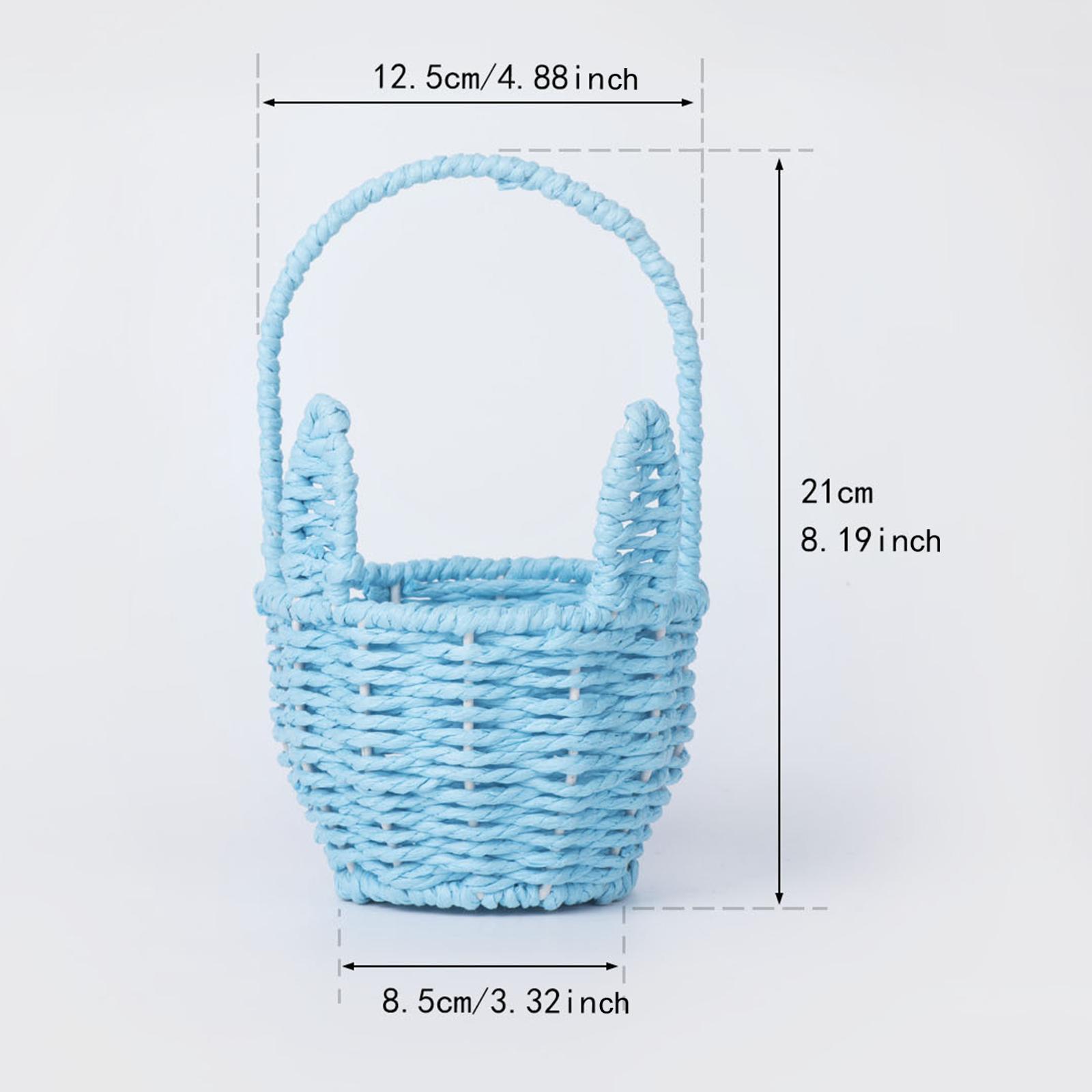 Easter Bunny Basket Portable Decorative Wedding Flower Girl Basket Flower Basket Storage Basket for Kitchen Garden Party