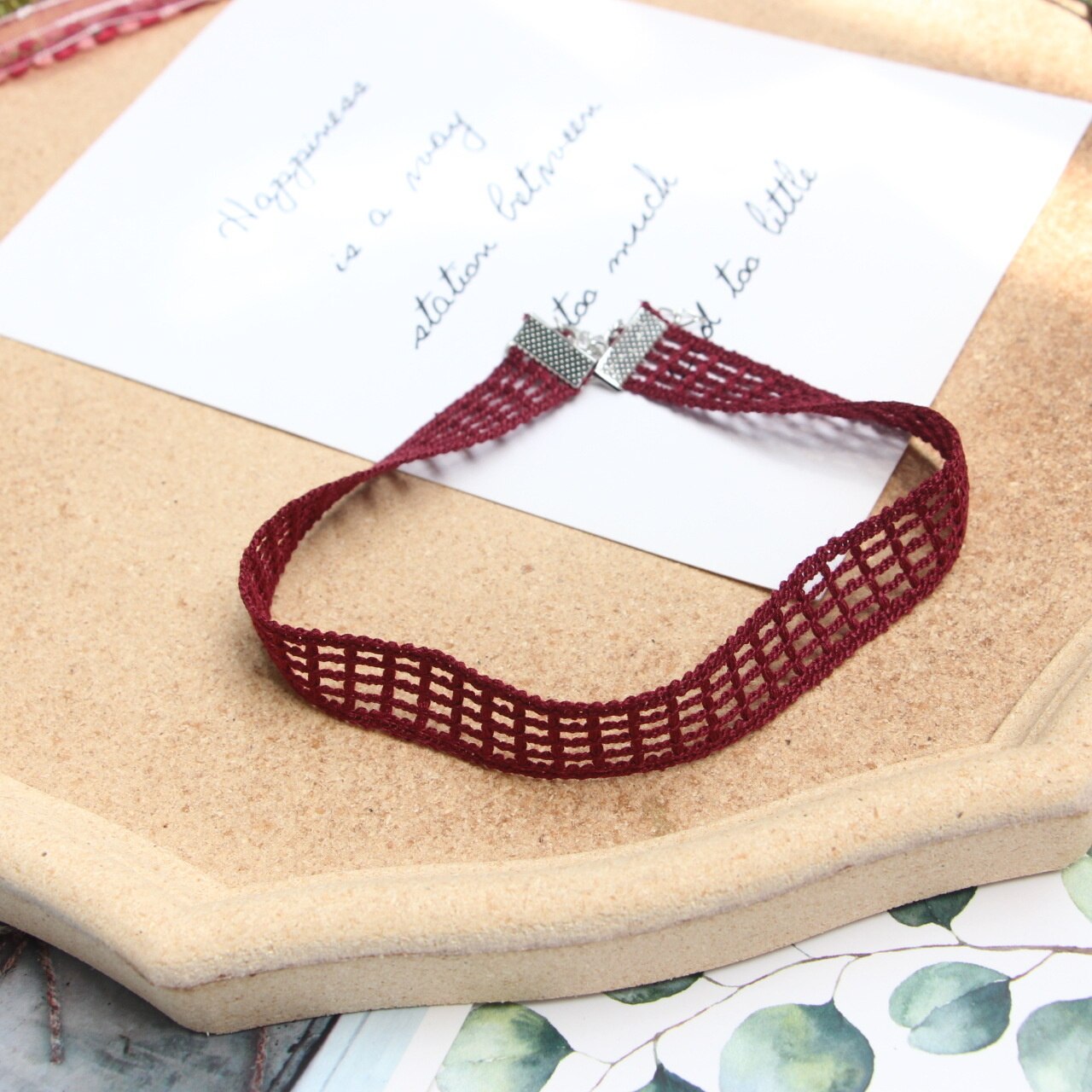 Kwiat koronkowa krawędź szyi łańcuszek robić obojczyka moda damska temperament Super bajkowe słodki rękojeść czerwony choker naszyjnik dziewczyna akcesoria: xl707