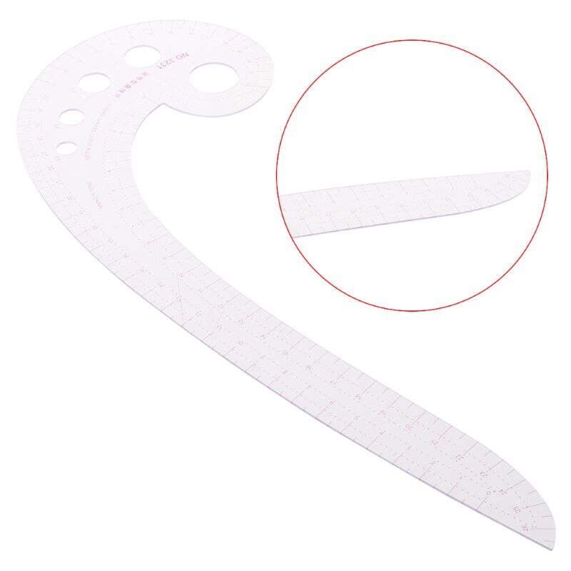 2022 Sewing Ruler Comma Shaped French Curve Plastic Tailor Drawing Craft Tool DIY