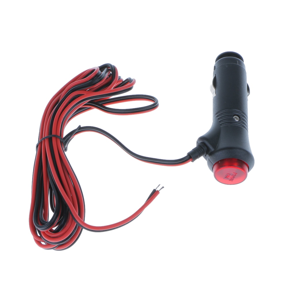 Car Motorcycle Lighter Socket 3M Connect Cable Waterproof 12V 24V