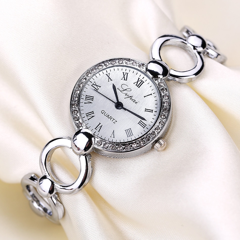 Relogio Vrouwen Armband Horloges Luxe Rvs Kleine Quartz Horloge Eenvoudige Dames Vrouwelijke Ketting Klok Horloges
