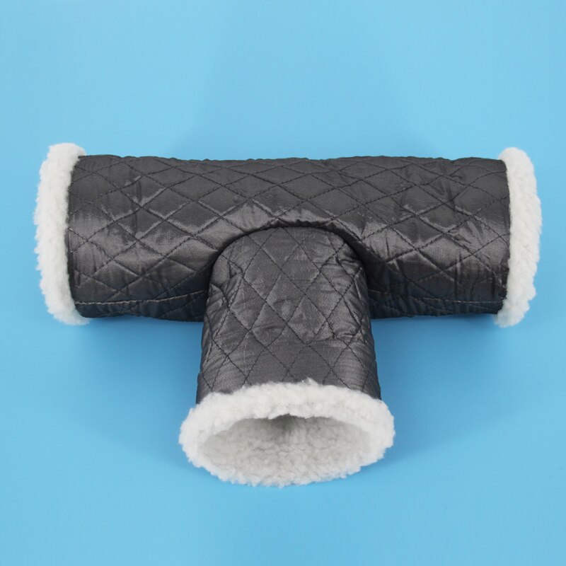 Túneles de tubos de juguete para hámster, jaula cálida para hámster, casa para loros, jaula para pájaros, erizo, Chinchilla, suministros para mascotas: T Shape Grey
