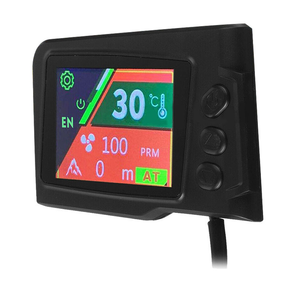 Black LCD Switch Car Manual Mode Monitor Parking Truck W/ Remote Control 12V/24V Durable