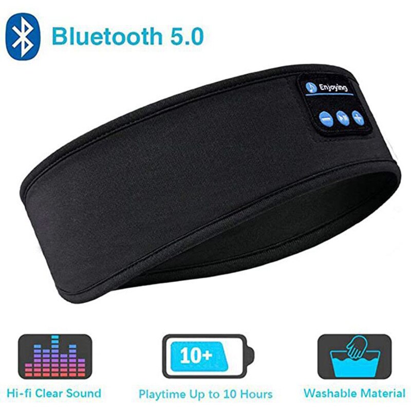Auriculares inalámbricos con Bluetooth 5,0, diadema deportiva para dormir, auricular blando para escuchar música