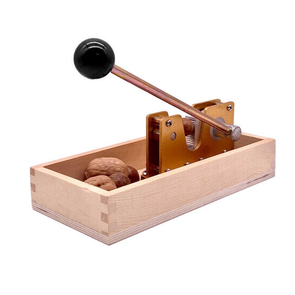 Pinza per noci schiaccianoci noci macchina per sbucciare l'apri della Macadamia resistente con manico in metallo resistente per mandorle di nocciole