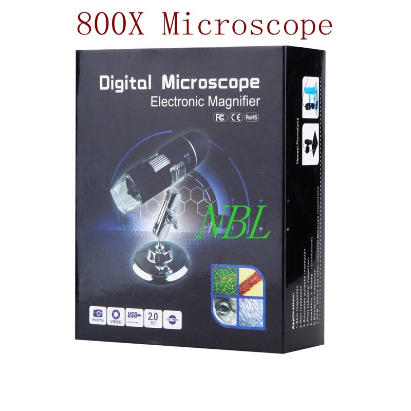 800X HD Elektronische Mikroskop USB 0X-800X Digitale Endoskop Kamera Mikroskope 8 * LED CMOS Sensor Lupe Stand Optische Lupen
