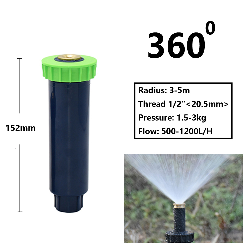 Have-plæne popup-sprinkler 90/180/360- graders kunstvandingsstrålesprinkler landbrugsbrydningsdyse til vanding og kunstvanding: Blå