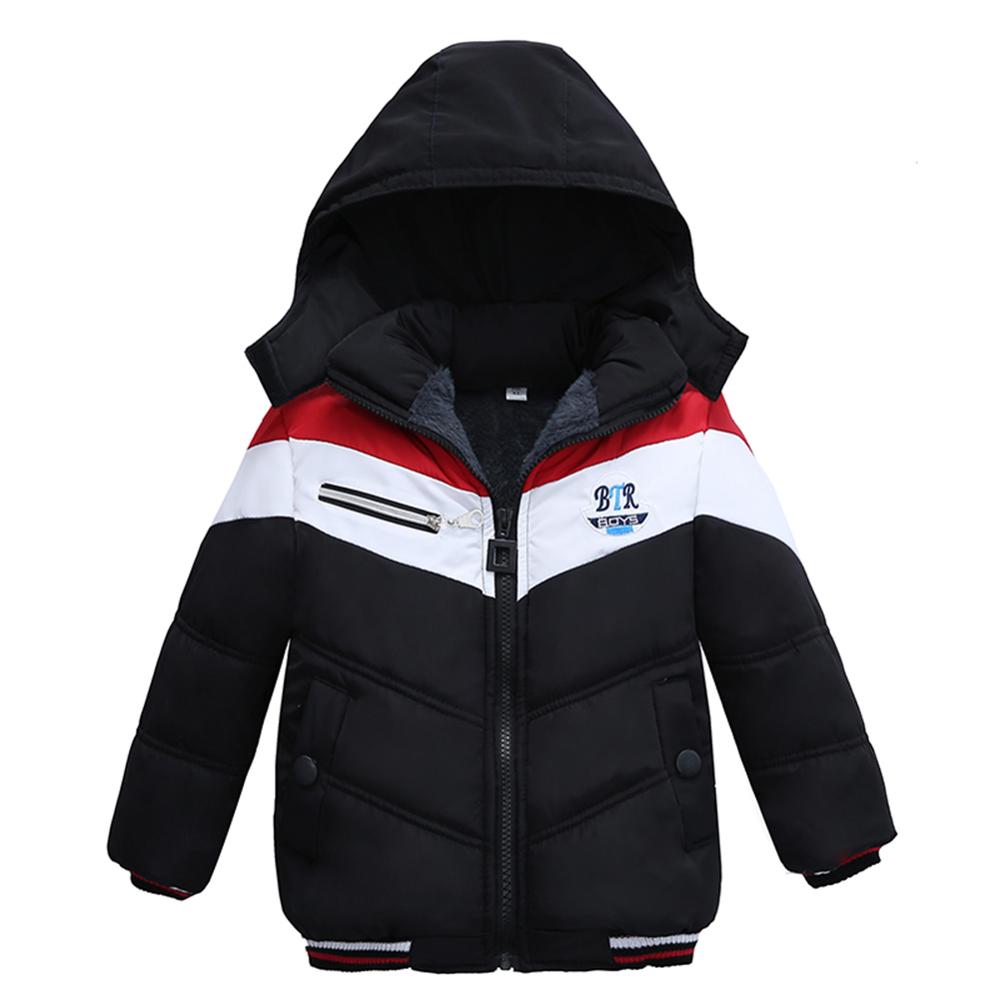 Baby Jungen Jacke Herbst Winter Baumwolle Jacke Für Kinder Kinder Mit Kapuze Warme Oberbekleidung Mantel Für Jungen Kleidung 2 3 4 5 jahre Alt: Black / 100cm