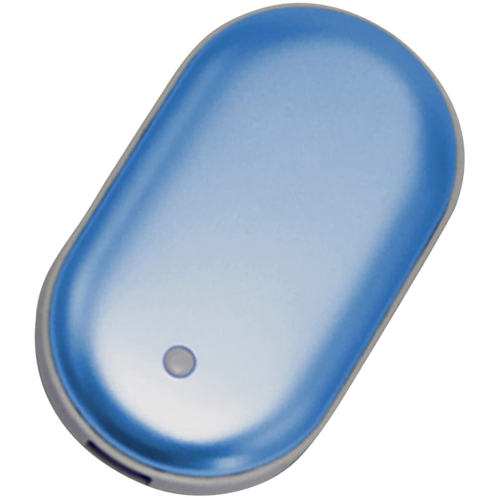 2400 mah, 5v- fach usb-wiederaufladbarer led-handwärmer, handlich, langlebig, mini-taschenwärmer, wärmeprodukt für zuhause: Himmelblau