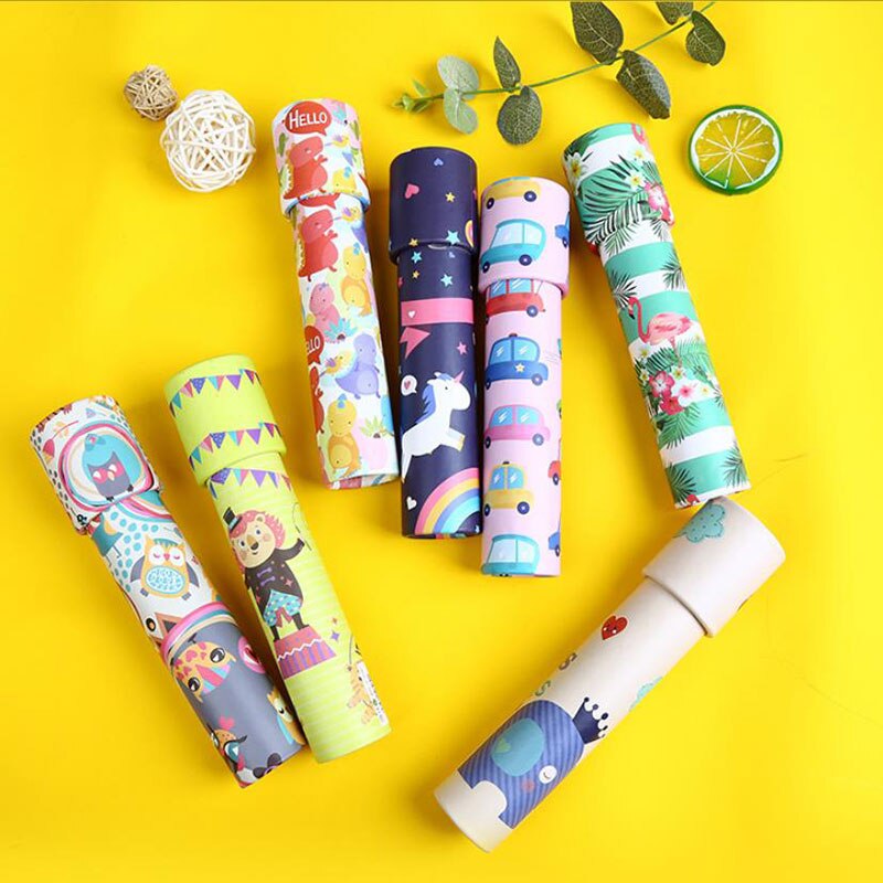 Interactive Logical Rotating Kaleidoscope Magic Classic Educational Toys for Kids Imaginative Cartoon Children