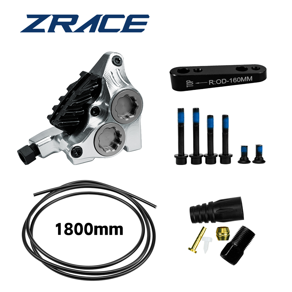 ZRACE XG4 flach montierter Vierkolben-Bremssattel, hydraulischer Straßenbremssattel, Bremsbeläge mit Eistechnik, leicht, CNC: Lila