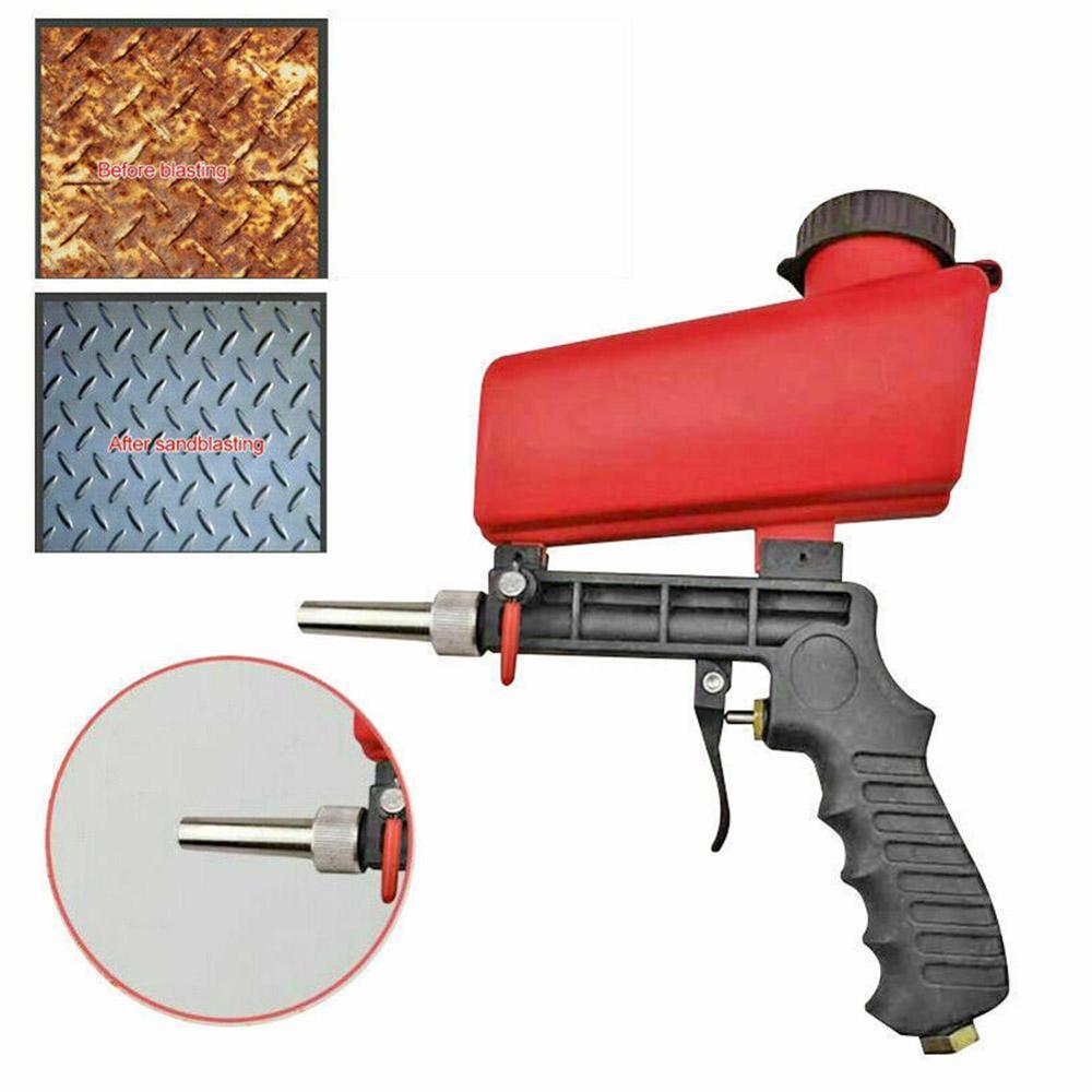 Bärbar gravitationssandblästringspistol pneumatisk liten sandmaskin hårdvara blästringssandblästringsset justerbart pneumatiskt verktyg  k5 a 8