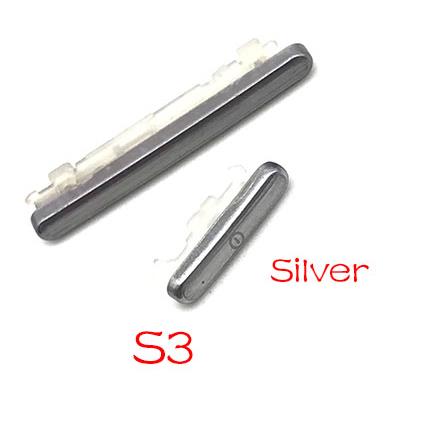 20pcs/lot Volume Up Down + Power On Off Button Side Key For Samsung S3 S7 Edge J5 J7 J510 J710 /J5 J7 J730 Side Button: S3 Silver