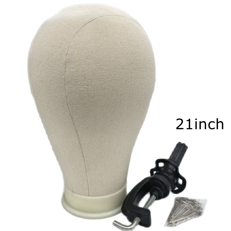 Canvas Block Head Kit Training Mannequin wig Head Display Styling Mannequin Manikin Head Wig Stand wig head Stand: Orange