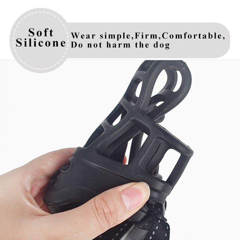Dog Muzzles Pet Soft Barking Silicone Ventilated Dog Mouth Mask Outdoor Anti Bark Bite Dogs Muzzle For Pitbull Retriever Bulldog