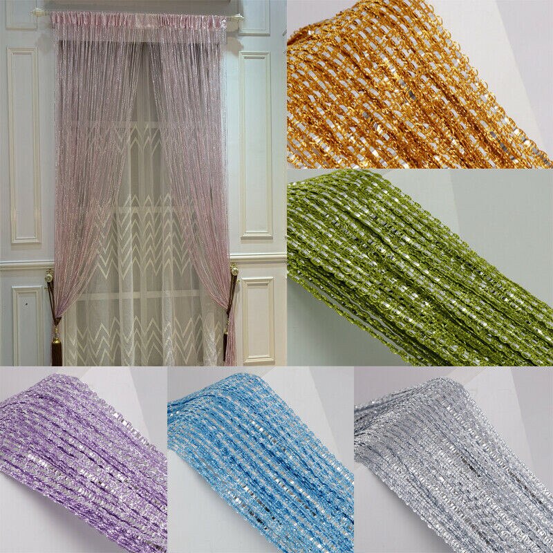 Decorative Door And Window Panel Fly Screen Fringe Room Screen Tassel Panel Beaded Curtains Home Decoration 100X200 Cm