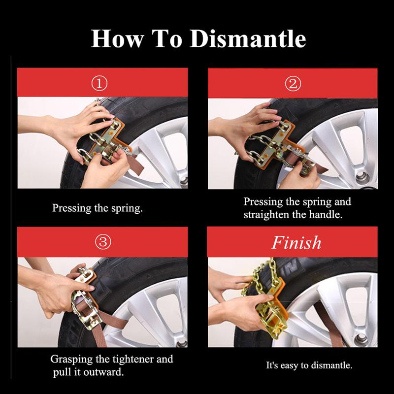 3 chaînes camion voiture roues pneu pneu neige chaînes hiver anti-dérapant roue chaîne camion voiture roues pneu pneu neige glace chaînes sécurité
