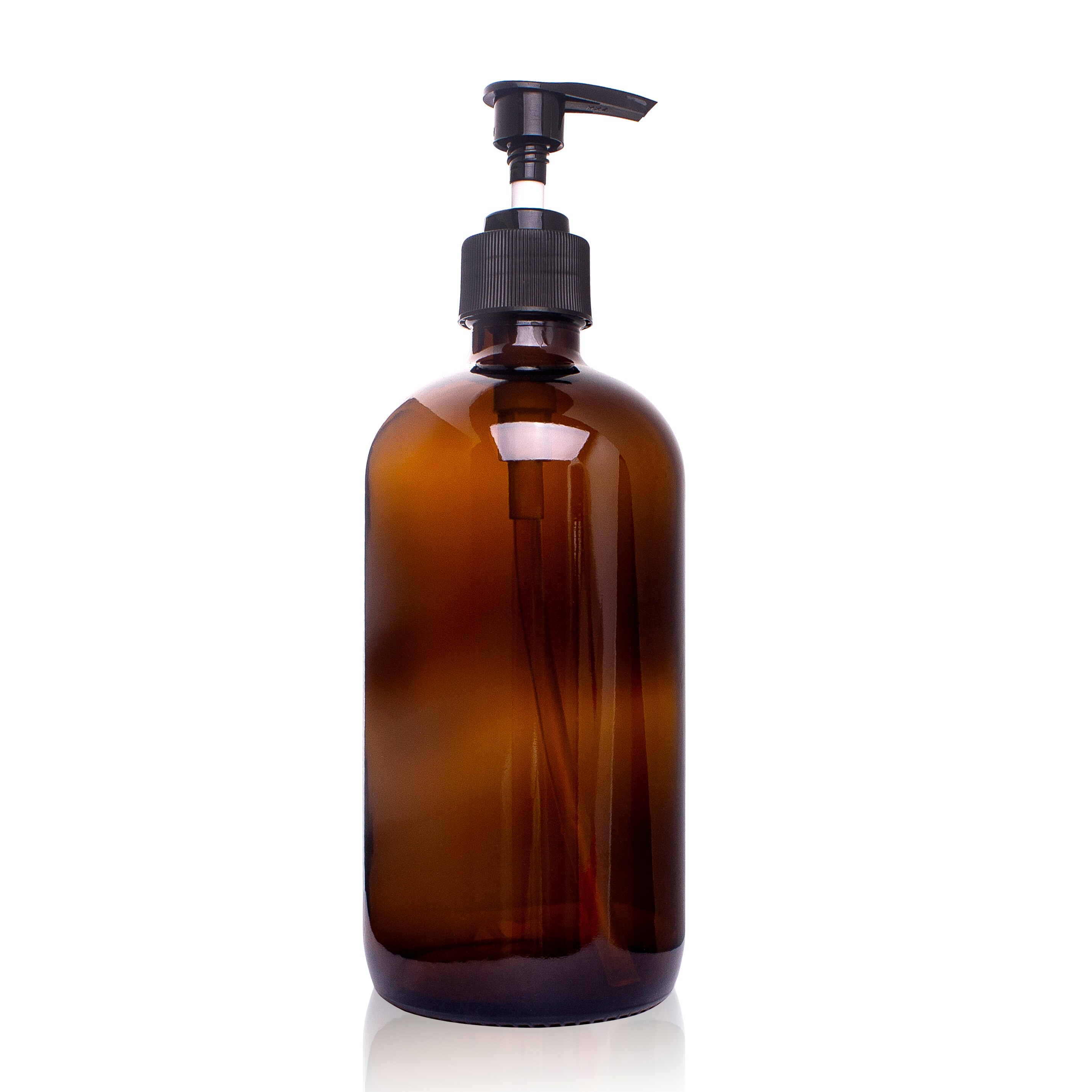 Stor kapacitet 250ml / 500ml ravfarvet glas shampoo tom lotionbeholder skumpresset pumpeflaske til sæbe shower gel: 1pc 500ml