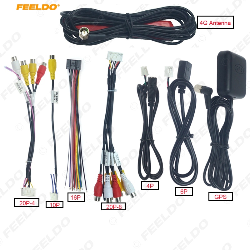 Feeldo Auto Head Unit Stereo Kabelboom Kits Compatibel Voor Xy Auto Android Oplossing Interface # AM4919
