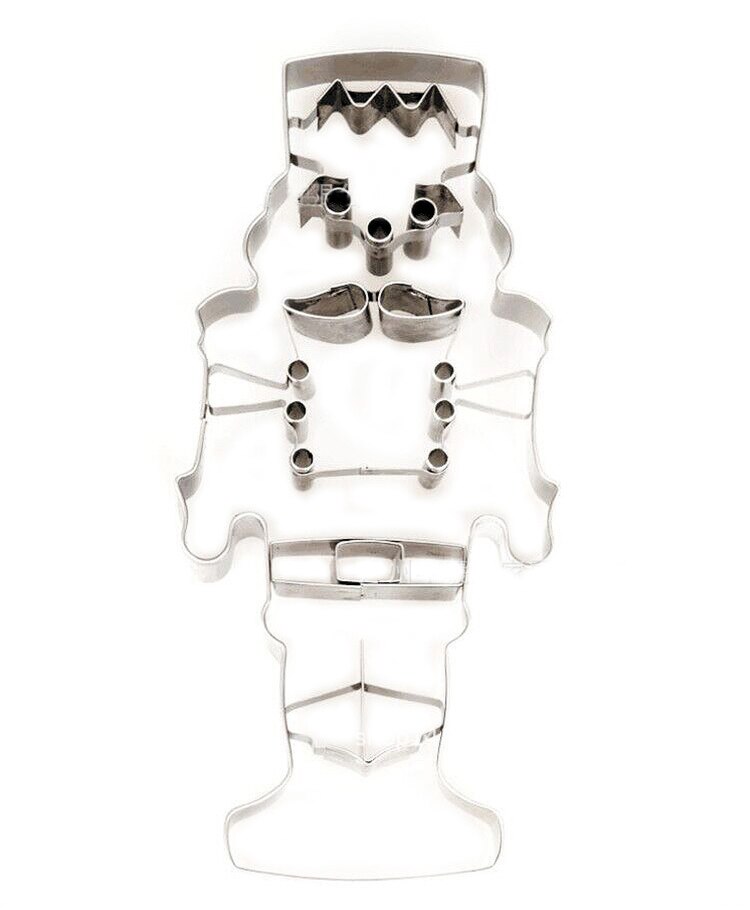 Choinka piernik Człowiek orzech żołnierz bałwan płatek śniegu narzędzia robić pieczenia ciastek ze stali nierdzewnej owoce foremka robić wykrawania ciasteczek: Ciemny szary