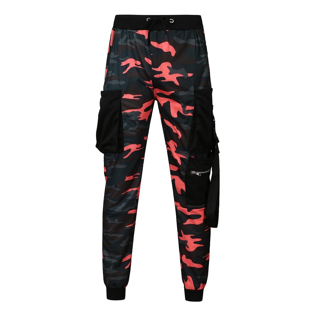 Jean déchiré hommes pantalon maigre mince droite hommes pantalon avec pantalon bas Harajuku Style Camouflage crayon pantalon hommes vêtements