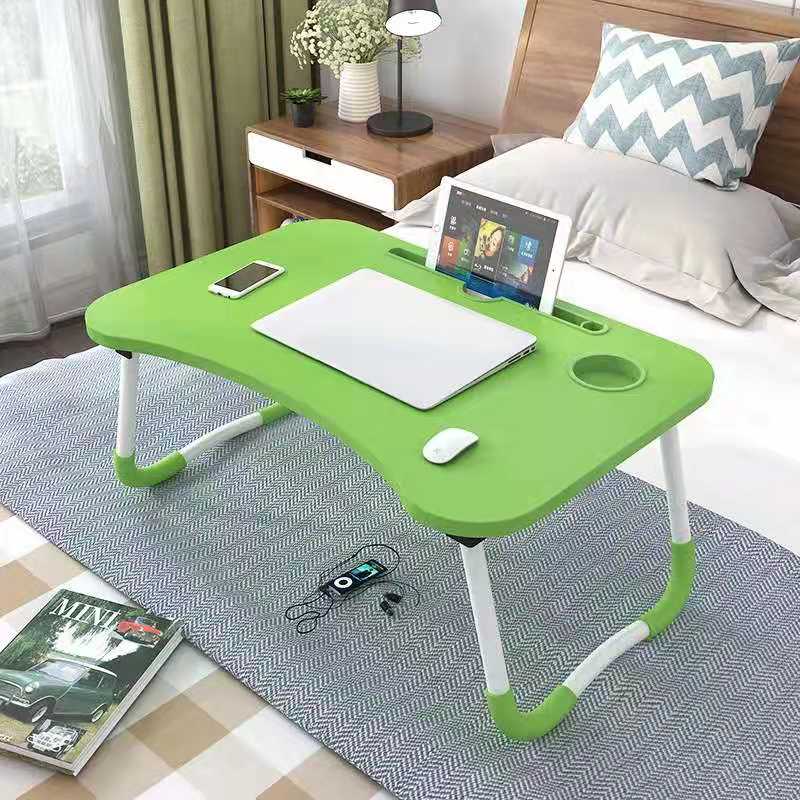 Katlanır Laptop standı tutucu taşınabilir çalışma masası masası ahşap katlanabilir bilgisayar masası yatak kanepe çay servis masa standı: green