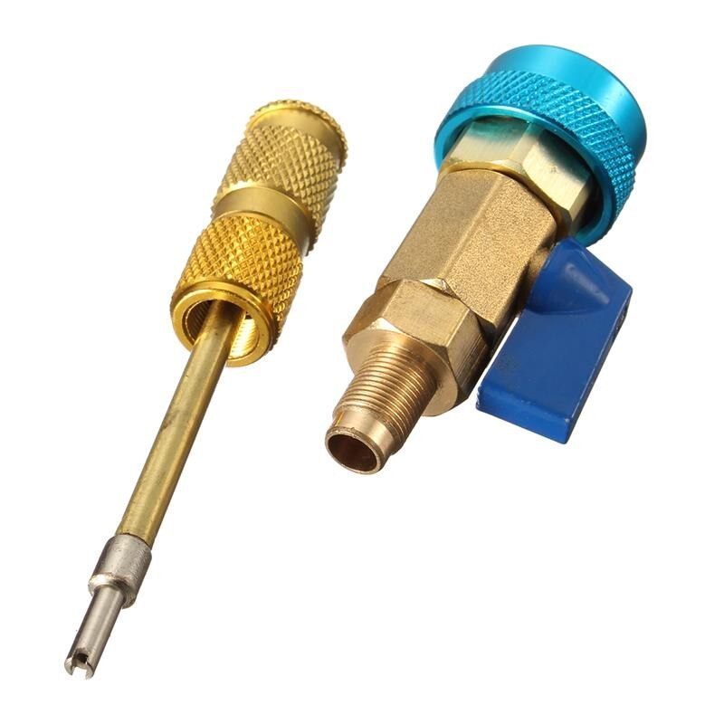 Auto Car Air Conditioning Valve Core Wrench Quick R Remover Installer High Low Pressure Side R134a R12