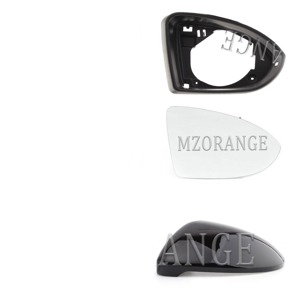 Couvercle de rétroviseur chauffant en verre, pour VW Golf 7 MK7 –: R