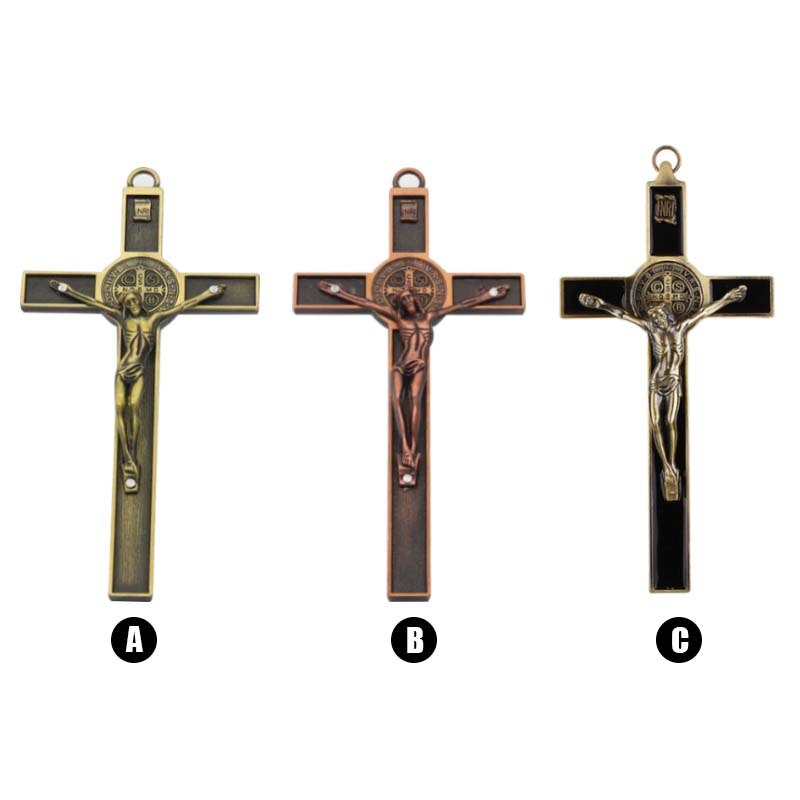 19.5X9.5Cm Jezus Christus Muur Crucifix Cross Religieuze Saint 3D Craft Decor Jezus Christus Op De Stand Antieke decoratie