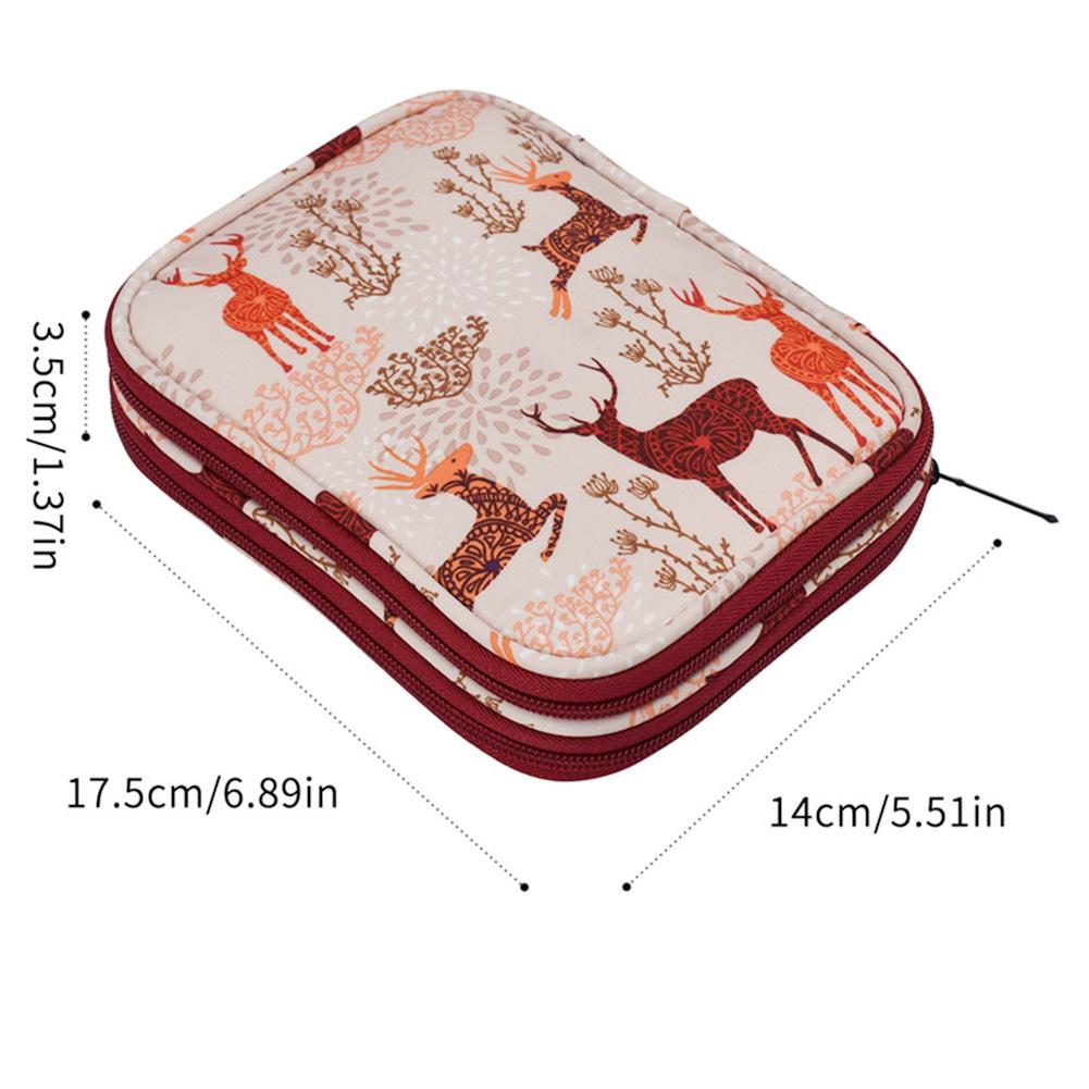 Portable Knitting Bag Wool Yarn Crochet Hooks Storage Bags Sewing Needles Organizer Sewing Knitting Storage Bag Pouch: Light Grey