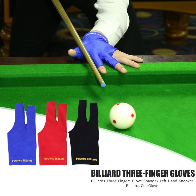 Billard tre fingre handske speciel højkvalitets fingerløse billardhandsker sportsudstyr fri størrelse