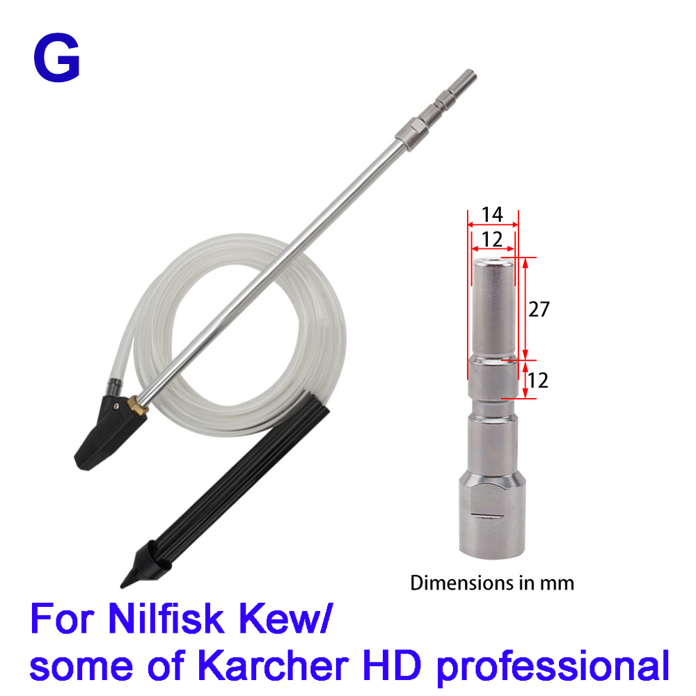 Pressure Washer SandBlasting Kit Wet Sandblaster Lance Nozzle for Karcher Huter Interskol Lavor Parkside High Pressure Washer: WHITE