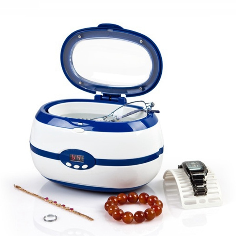 DMWD 600ML Small Ultrasonic Cleaner For Jewelry Glasses Watch Hosehold Shaver Denture Cleaning Machine 220V 5 Gear