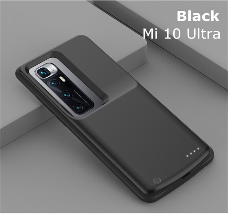 Batterie Ladegerät Fällen Für Xiaomi Mi 10 Ultra Ladung fallen 6800mAh Sicherung Energie Bank Abdeckung für Mi10 Profi Mi 10 Lite Batterie Abdeckung: dunkel rot