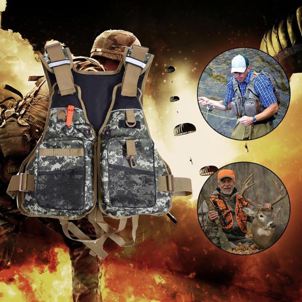 45% Discounts ! Outdoor Adjustable Floating Fly Fishing Jacket Multi-pocket Waistcoat