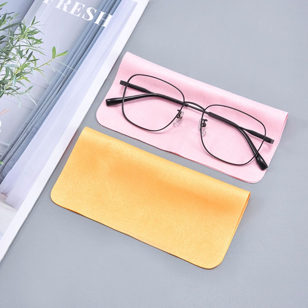 Soft Suede Glasses Cloth Solid Color Glasses Clean Glasses Cleaner Lens Phone Screen Microfiber Cleaning Wipes Camera