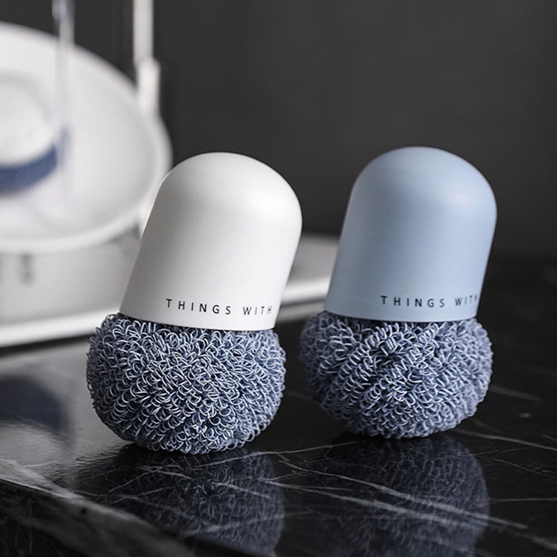 Køkken husholdning opvask vaskekande børste pande rengøring børste stål kugle rengøring kugle værktøj