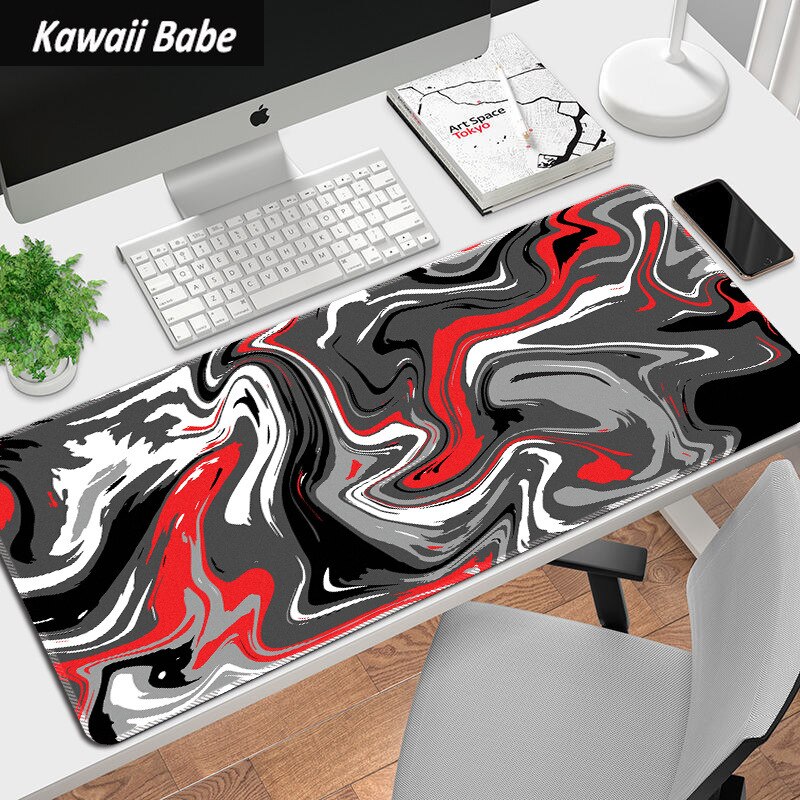 Abstract Fluid Pattern Laptop Mouse Mat Desk Pad Mouse Pad LARGE XLCreative Writing Desk Mat Deskpad Home Decor for Keyboard
