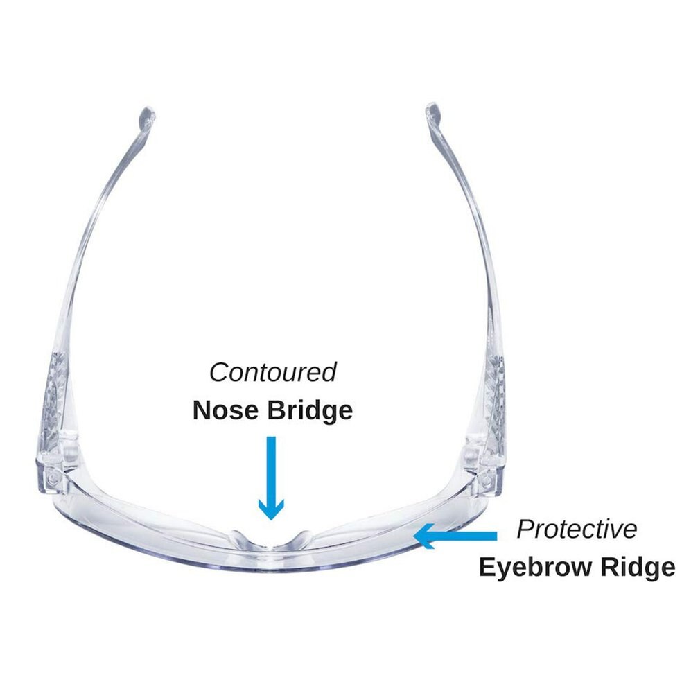 Gafas protectoras de seguridad neutras antipolvo transparentes/gafas anticontaminación lentes ligeros para trabajos de laboratorio al aire libre de fábrica