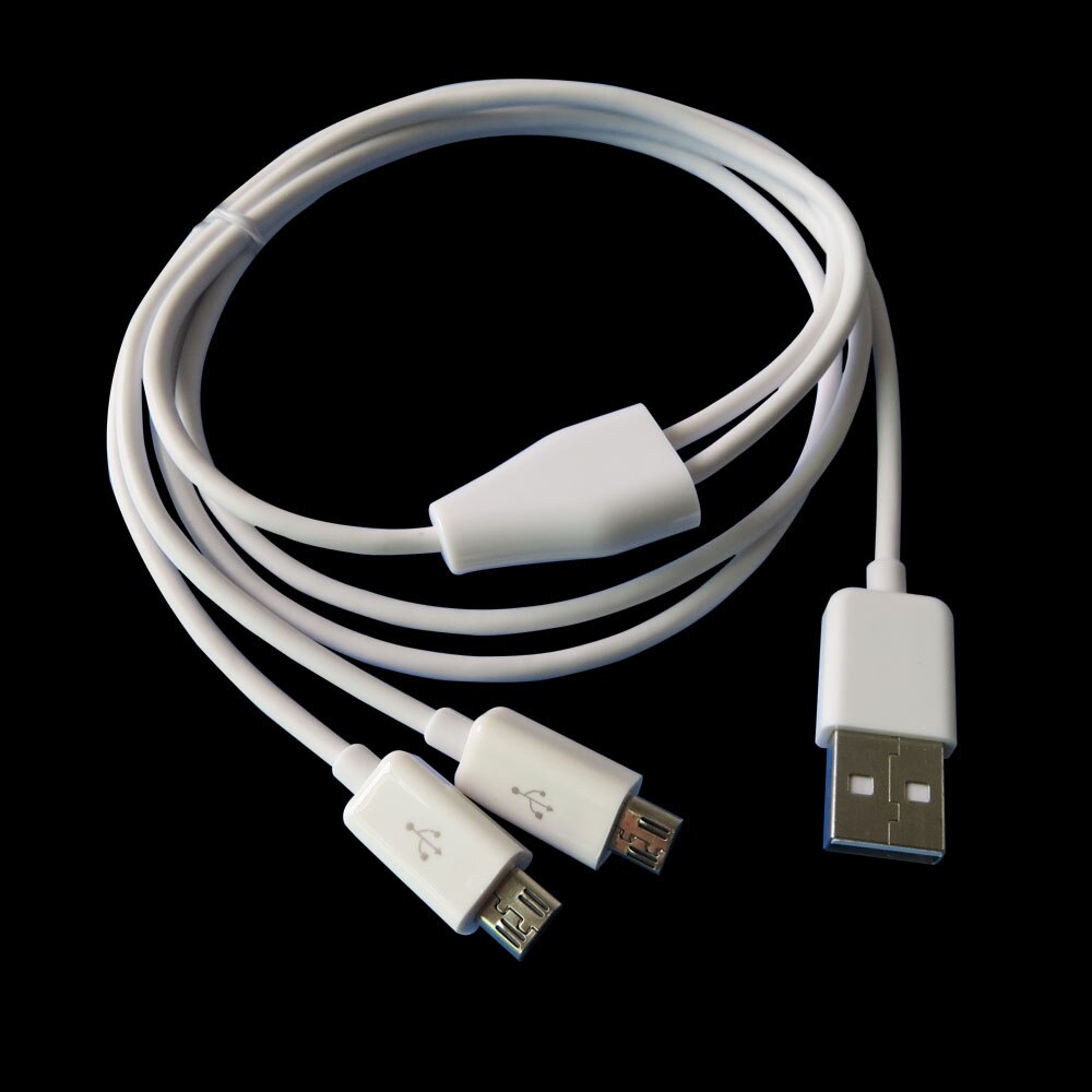 1m 3ft Dual Micro USB Splitter Cable Power 2 Micro USB Devices At Once