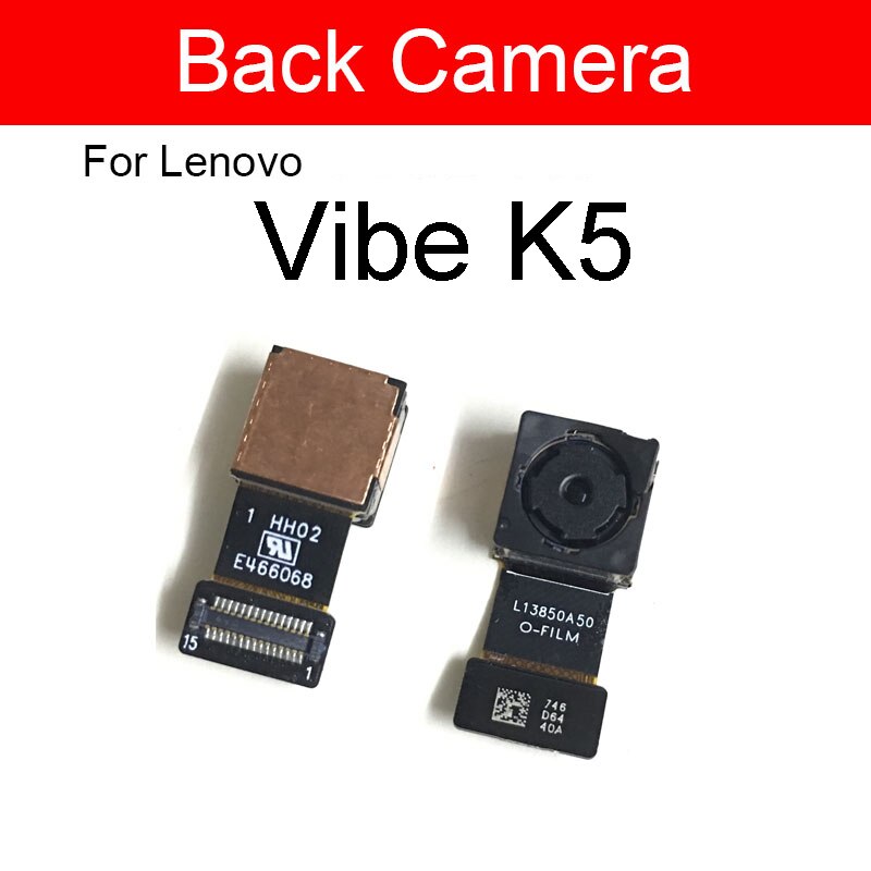 Anteriore ottavino e Posteriore Posteriore Cavo Della Flessione Della Macchina Fotografica per Lenovo K5 K6 K3 Nota A700 K50-T5 K5 Più K6 di Alimentazione k52t38 K53a48 K33a42 k33a48 Parti: vibe K5 K5Plus Back