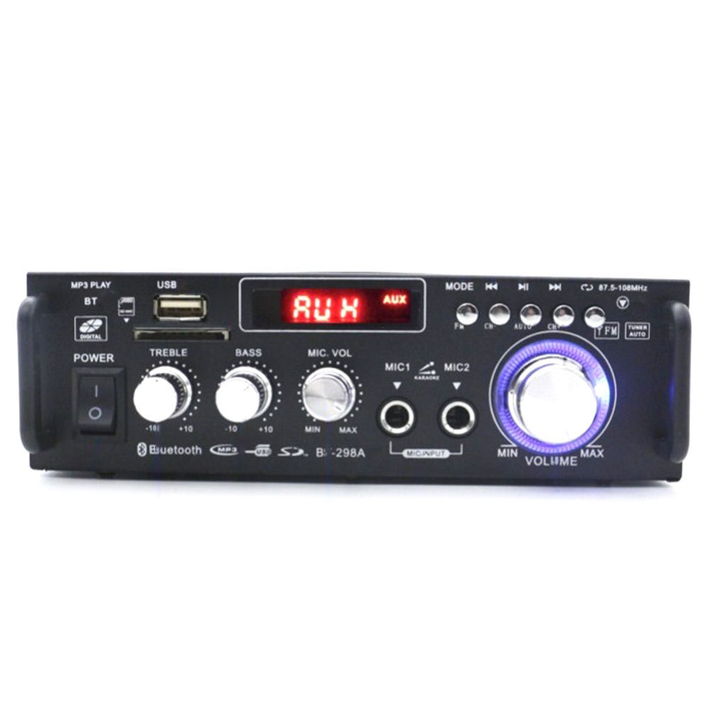 600w 2 Channel Bluetooth Car Hifi Stereo Amplifier Us Plug Fm Radio Power Stereo Car Amplifier Audio Home Amplifier Music Player