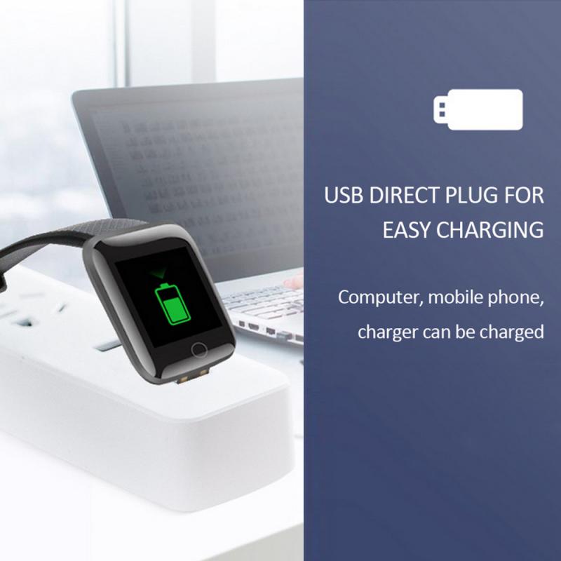 116 plus inteligentna opaska na rękę Bluetooth pulsometr monitor ciśnienia krwi D13 inteligentna bransoletka silikonowa opaska monitorująca aktywność fizyczną program USB