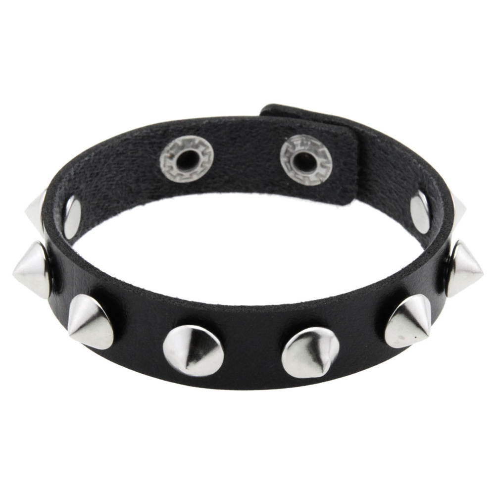 cuadrado redondo de cuero PU gótico esqueleto cráneo Punk remache estrella pulsera cadenas Retro brazalete pulsera joyería de navidad: Color amarillo claro
