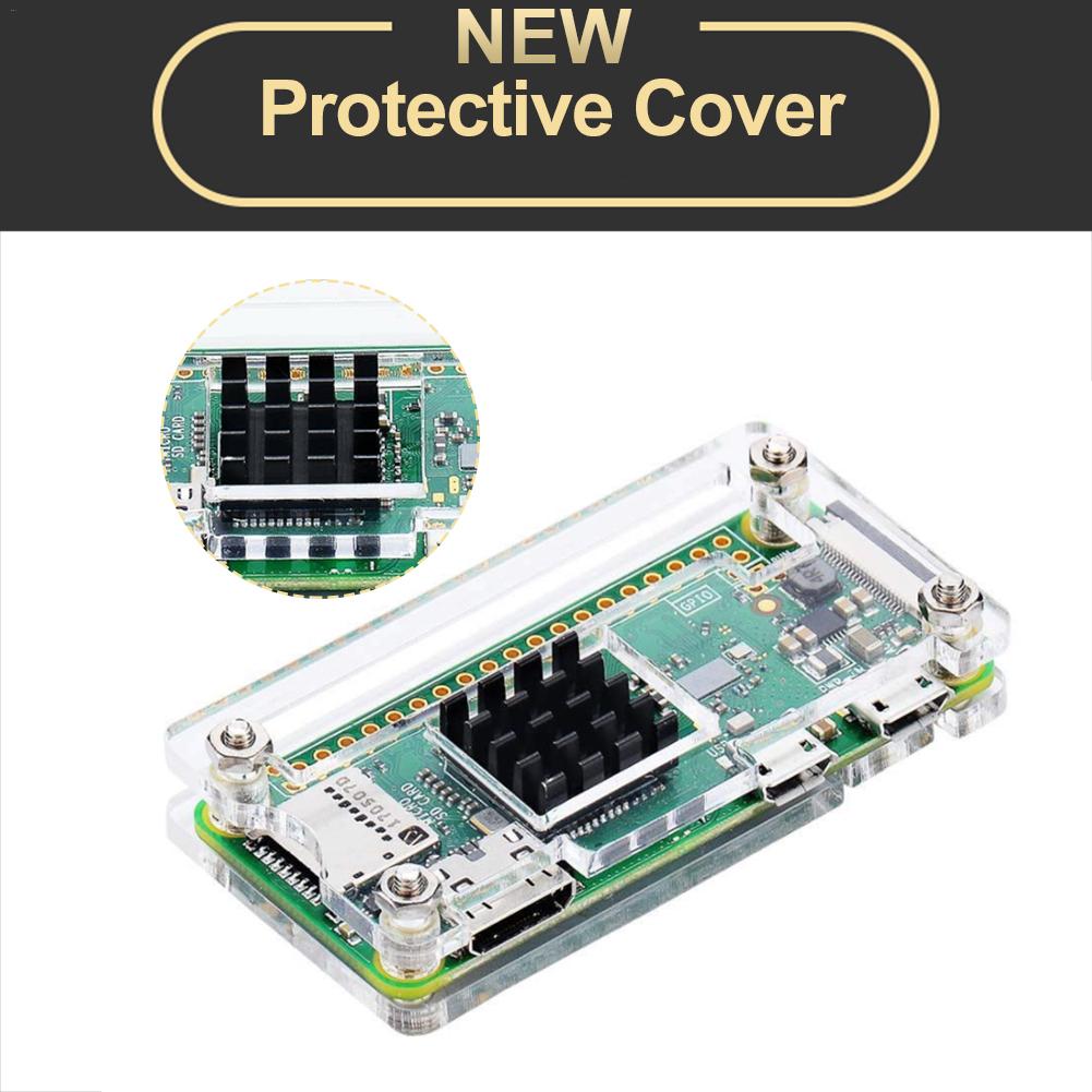 Per Raspberry Pi ZERO Trasparente Kit Custodia Protettiva Con Dissipatore di Calore Cacciavite Spilli